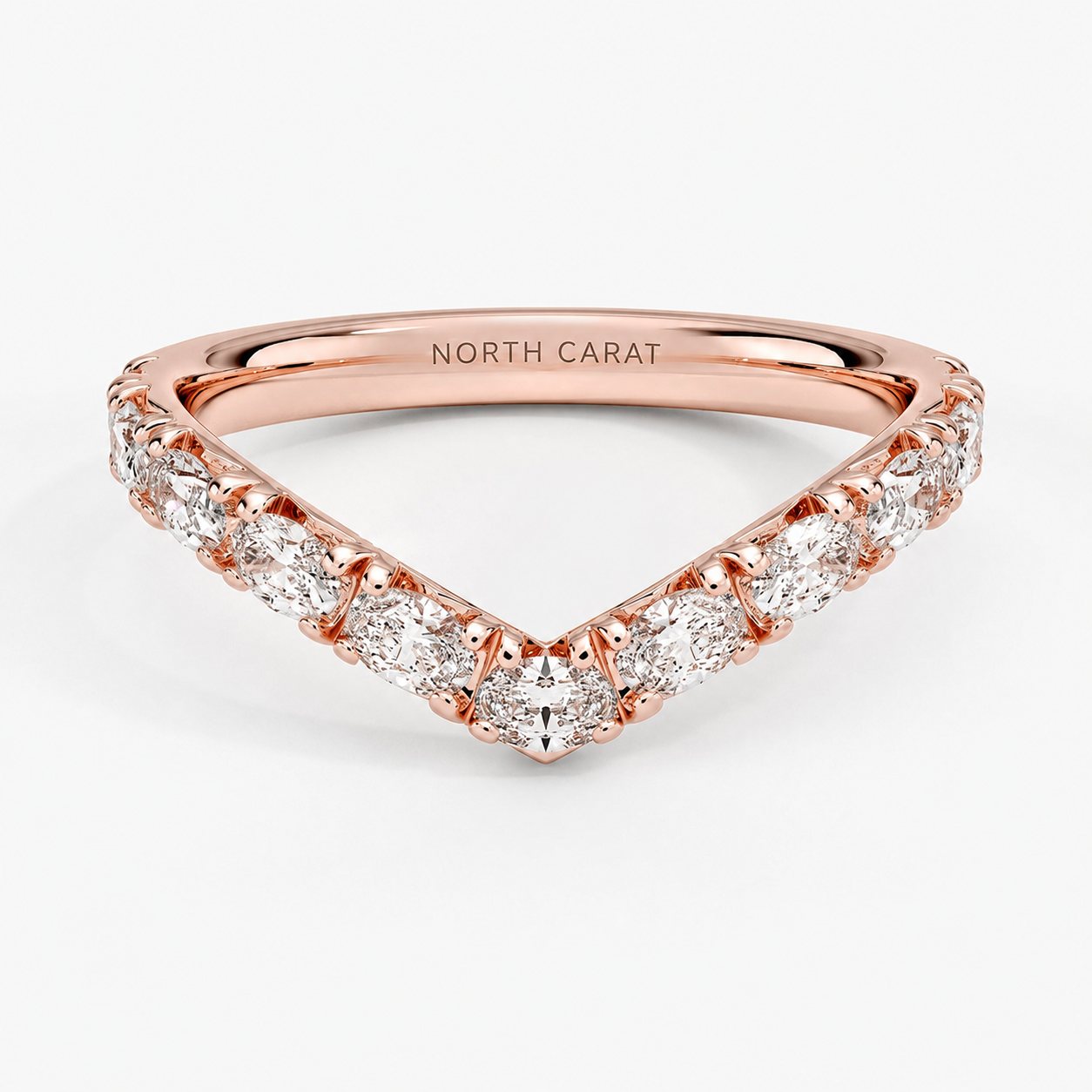 V-Contour Diamond Band