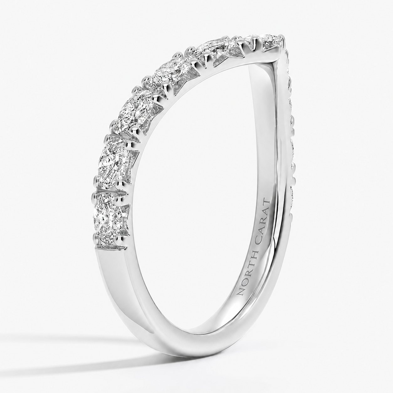 V-Contour Diamond Band