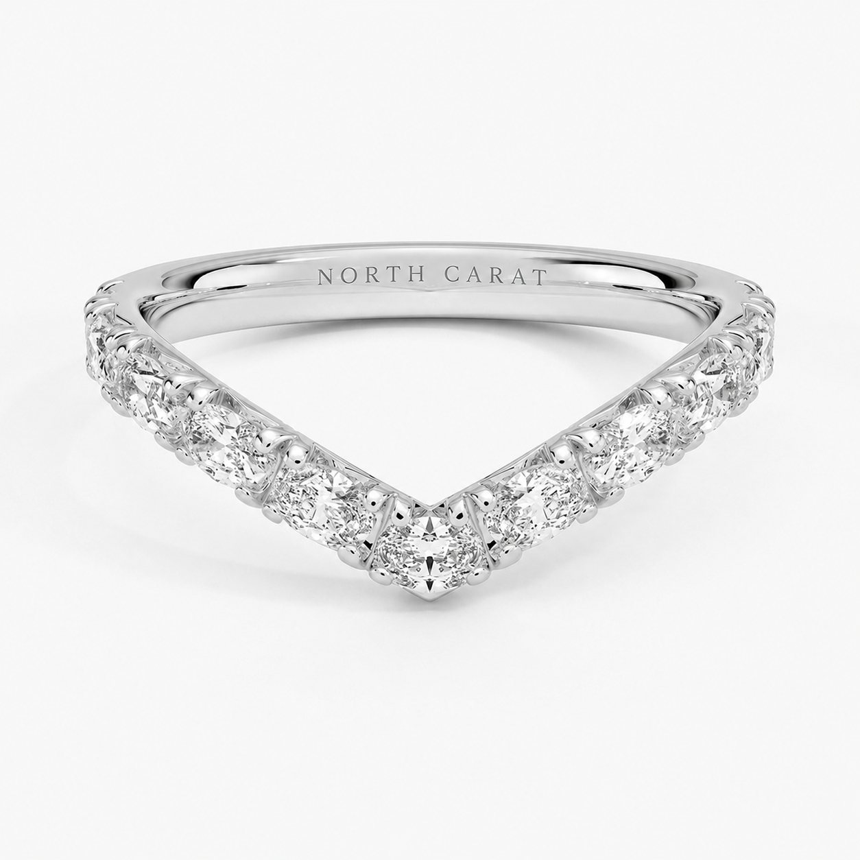 V-Contour Diamond Band