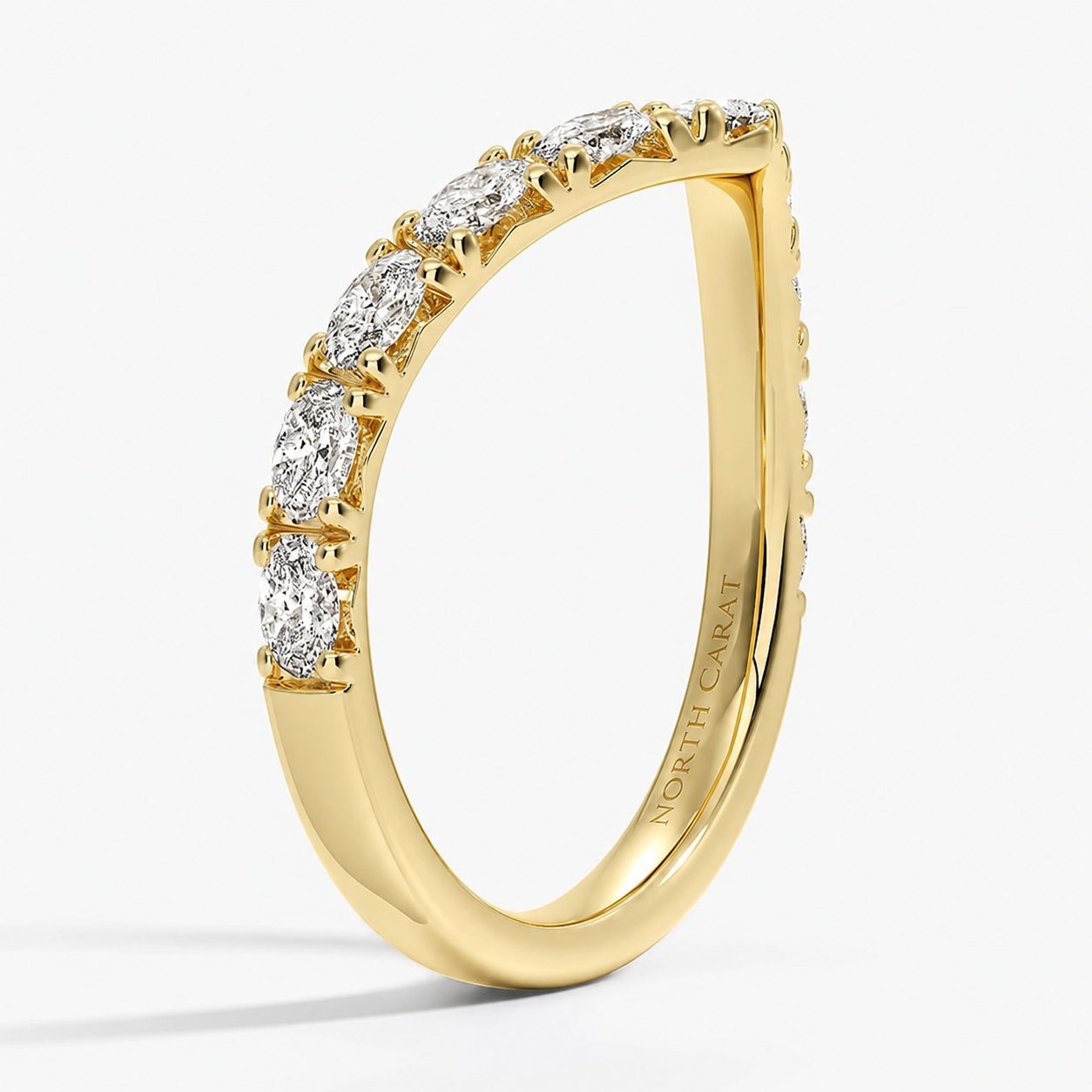 V-Contour Diamond Band