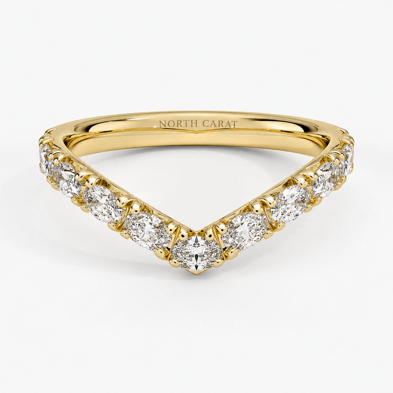 V-Contour Diamond Band