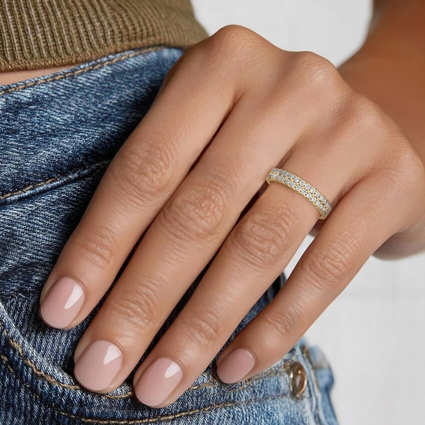 Twin Row Diamond Band