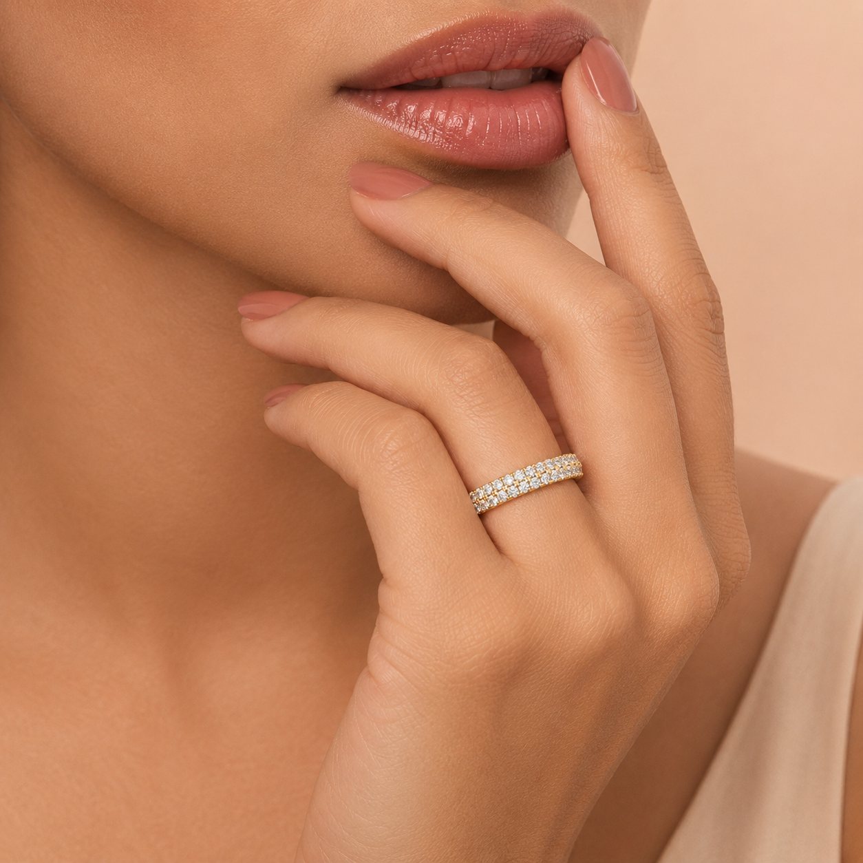 Twin Row Diamond Band