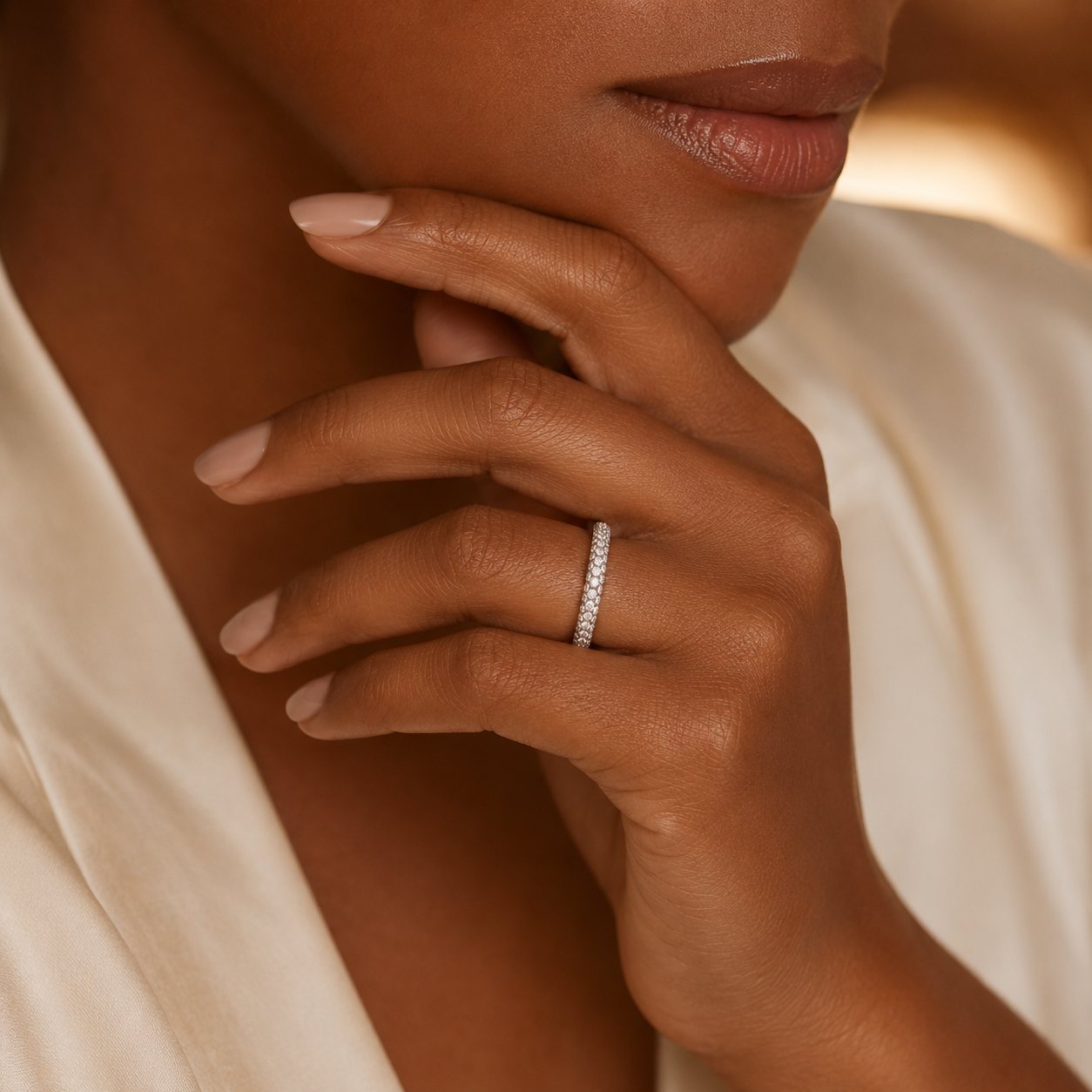 Double Row Eternity Band