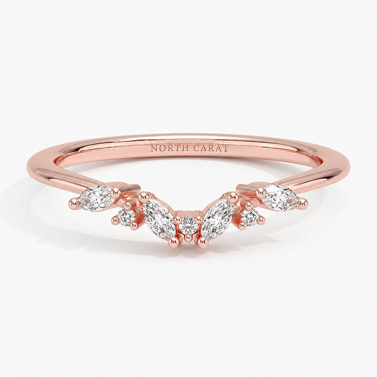 Chevron Arc Diamond Ring