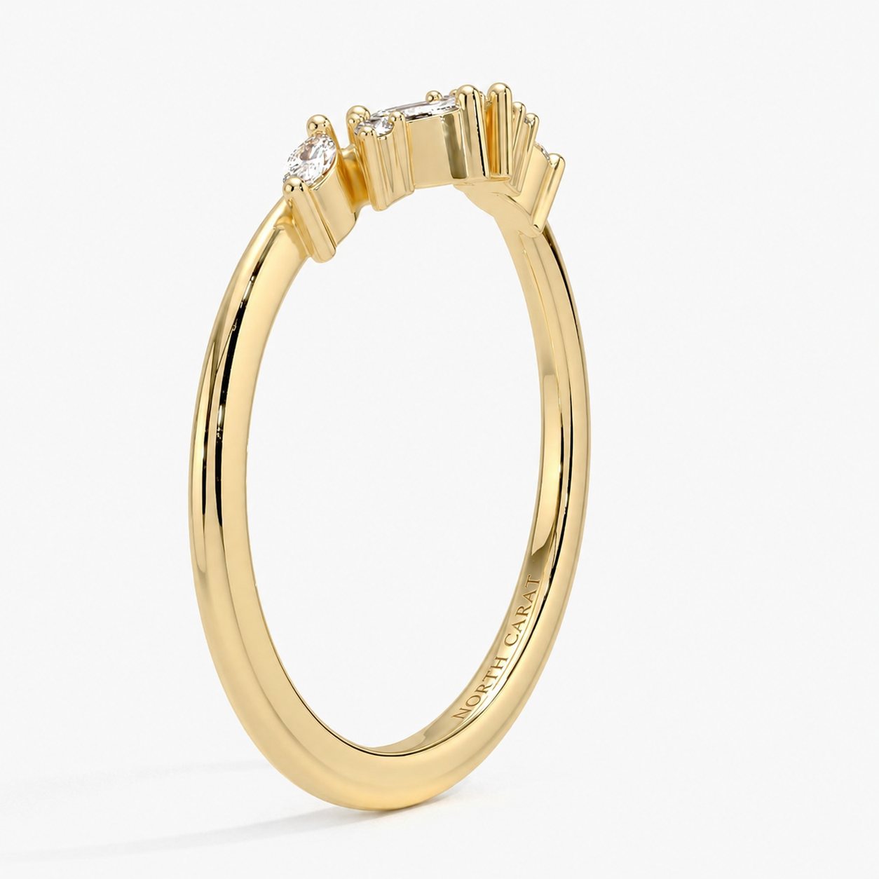 Chevron Arc Diamond Ring