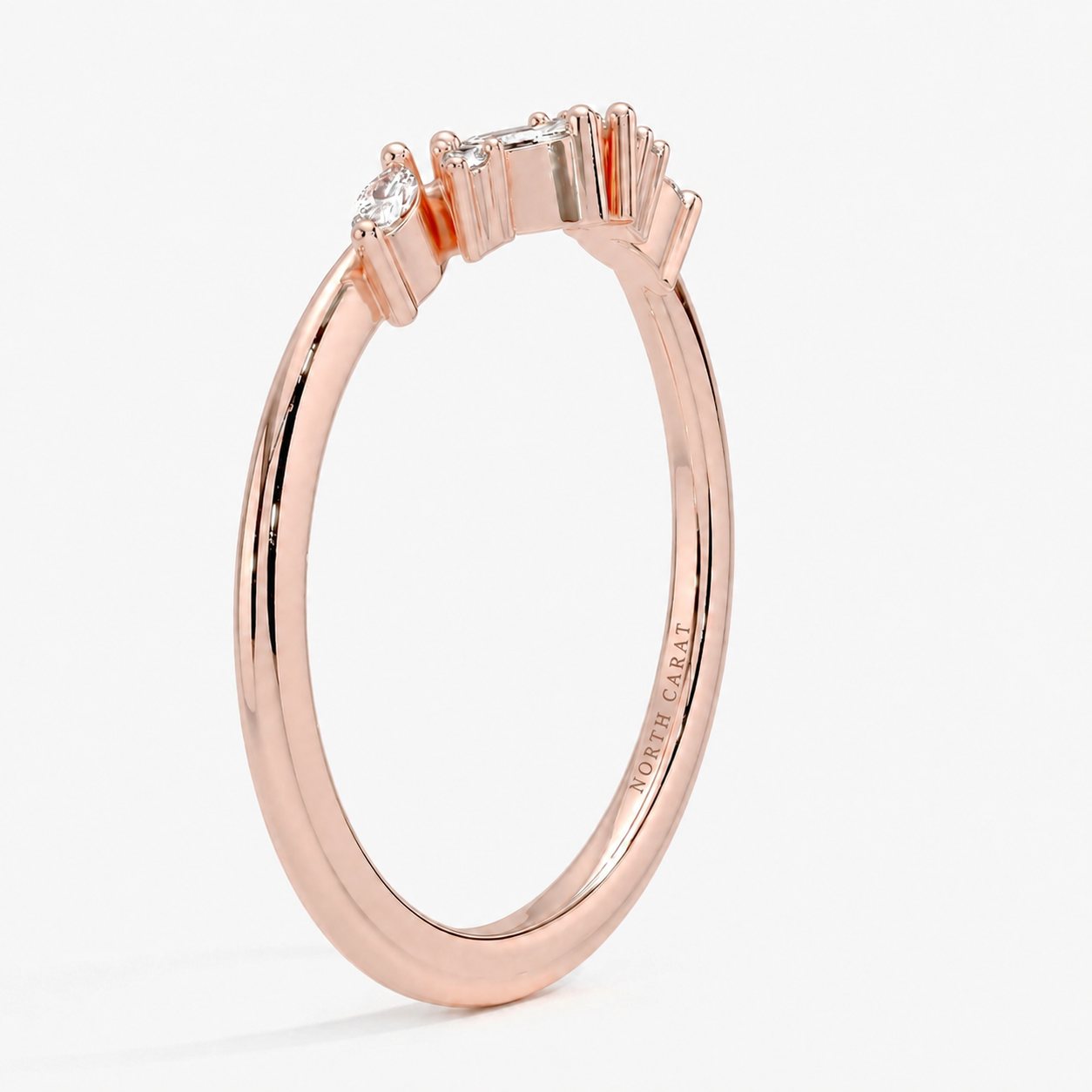 Chevron Arc Diamond Ring