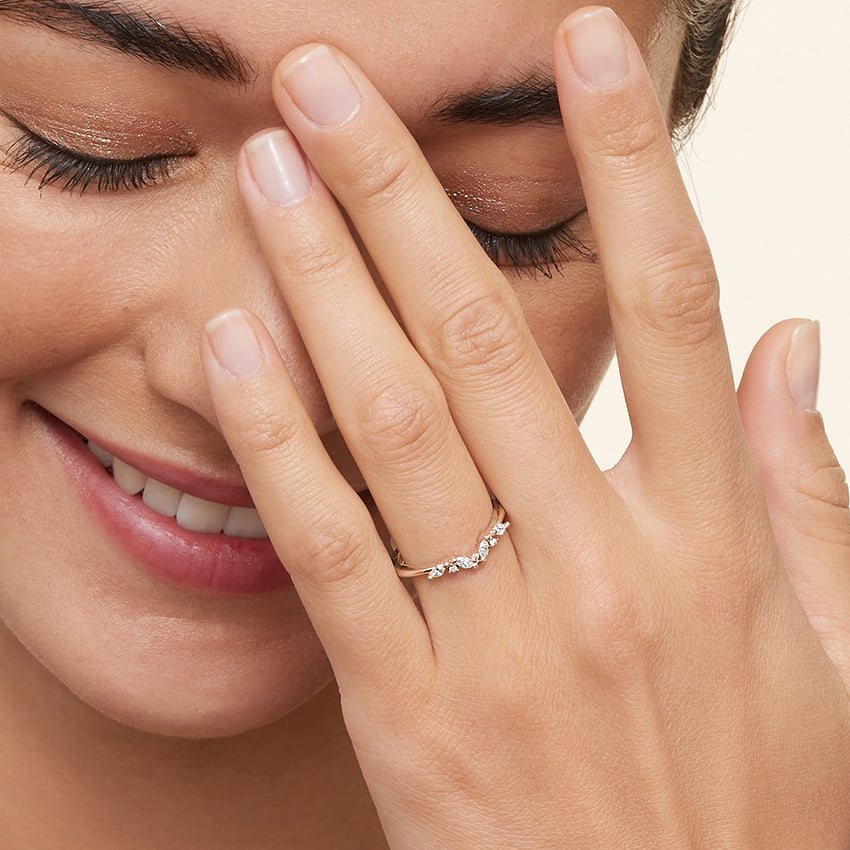 Chevron Arc Diamond Ring
