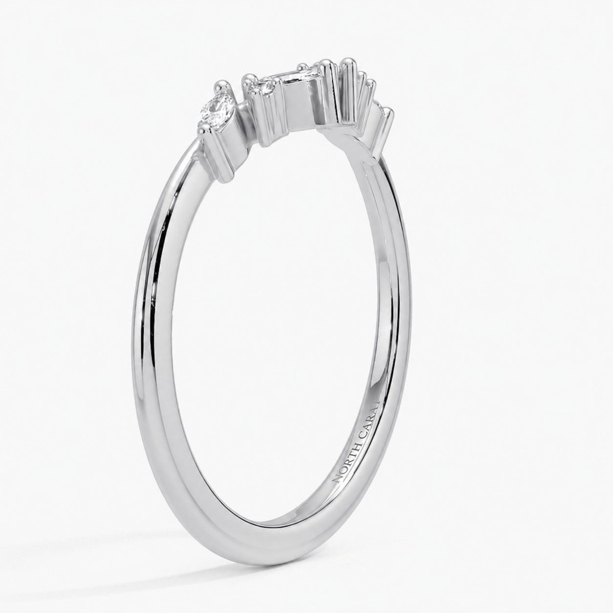 Chevron Arc Diamond Ring