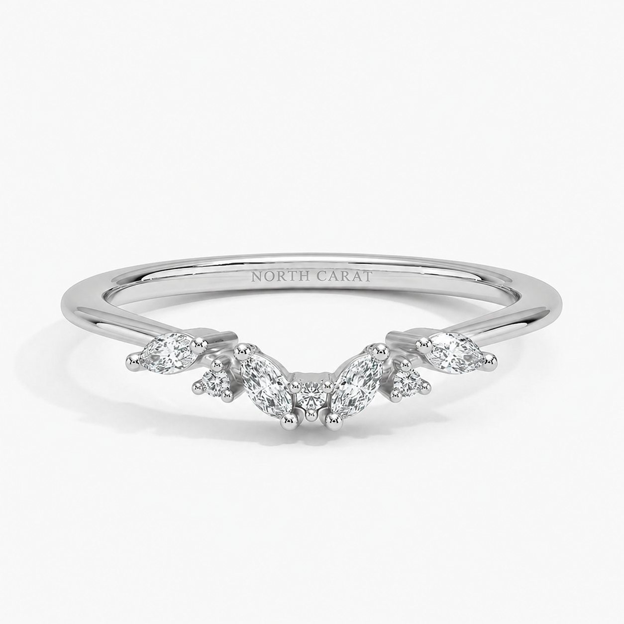 Chevron Arc Diamond Ring