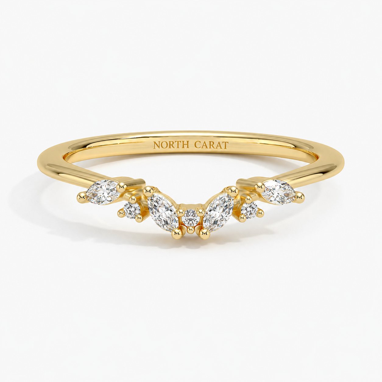 Chevron Arc Diamond Ring