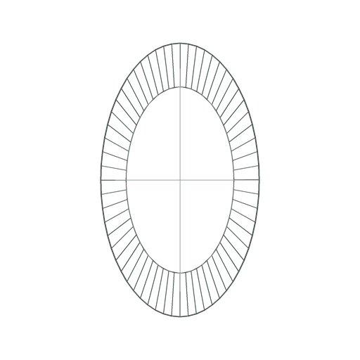 Marquise diamond shape line drawing.