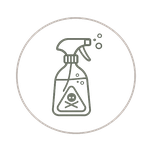Cleaning spray symbol for household chemicals.