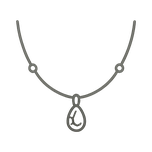Necklace outline.